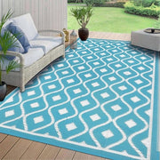 Tessuto in plastica esterno da 150x210 cm - Blu-verde - Portatile - Impermeabile - per giardino e picnic