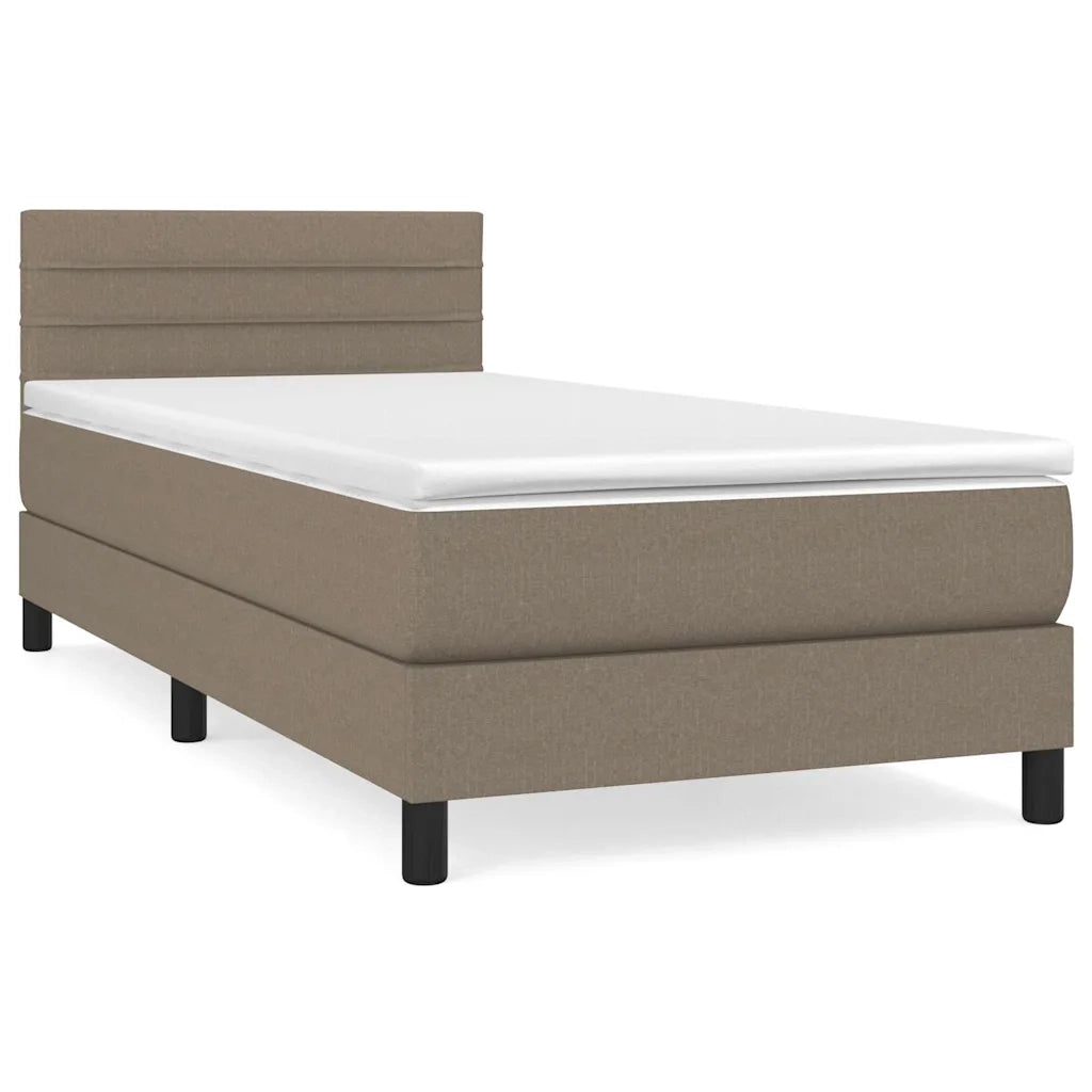 Giroletto a Molle con Materasso Tortora 90x190 cm in Tessuto 3140101
