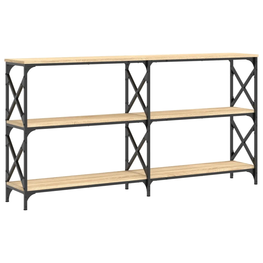 Tavolo Consolle | Tavolo d'Ingresso Rovere Sonoma 156x28x80,5 cm Legno Multistrato