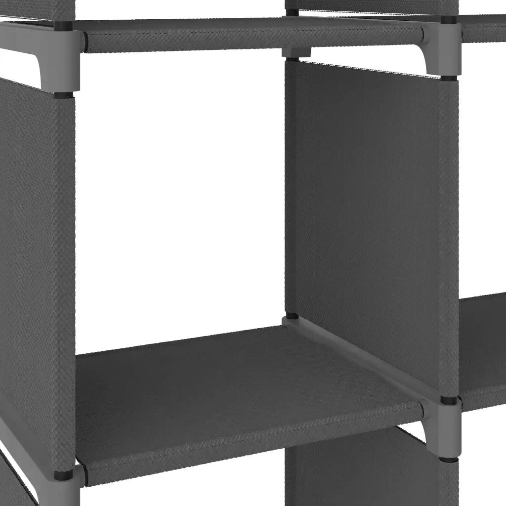 Mensola con 12 Vani a Cubo Grigia 103x30x141 cm in Tessuto CFW2989264