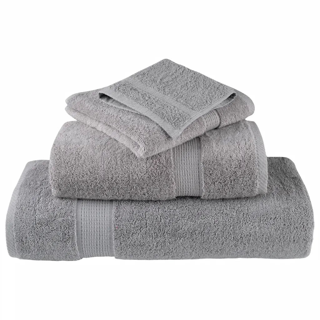 Asciugamani Premium SOLUND 2 pz Grigio 30x30 cm 600 g/m² 137299