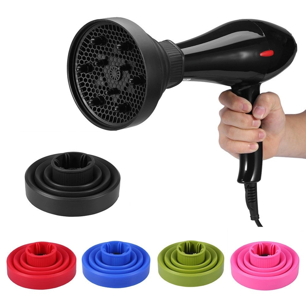 Trade Shop - Diffusore Universale Per Phon Asciugacapelli In Silicone Da Viaggio Pieghevole -