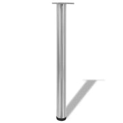 Set Gambe Tavolo 4 pz in Nickel Spazzolato Regolabili 710 mm 242145