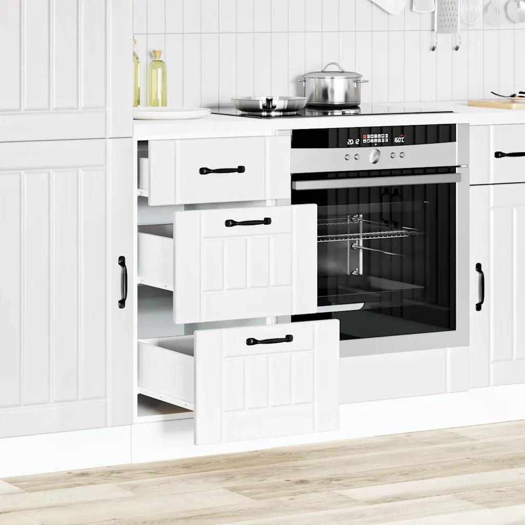 vidaXL Base da Cucina Lucca Bianco in Legno Multistrato