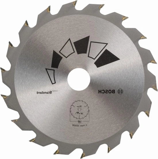 Lama circolare standard 140mm - Legno - 18 Denti - ATB - Reducente 12.75/10mm - Accessori Seghe circolari