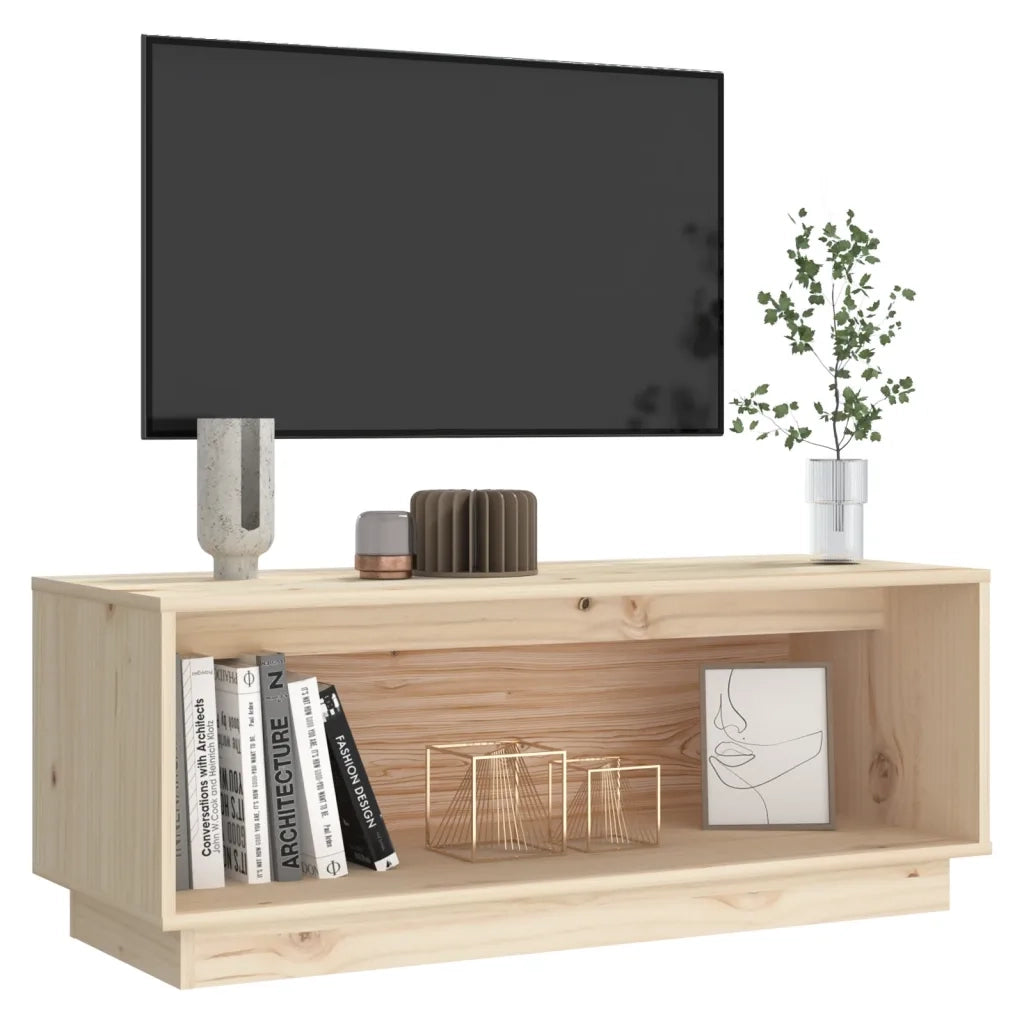 Mobile Porta TV 90x35x35 cm in Legno Massello di Pino 813829