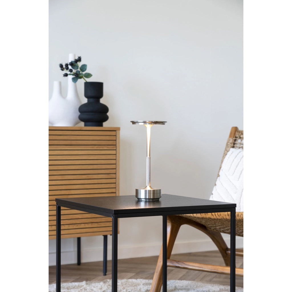 Lampada da Tavolo Lyneham, Argento, Alluminio, 13x13x28,5 cm