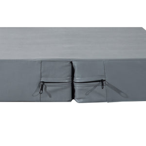 Scaletta per Cani Materassino 2 in 1 45x39x20 cm in PU e Gommapiuma Grigio