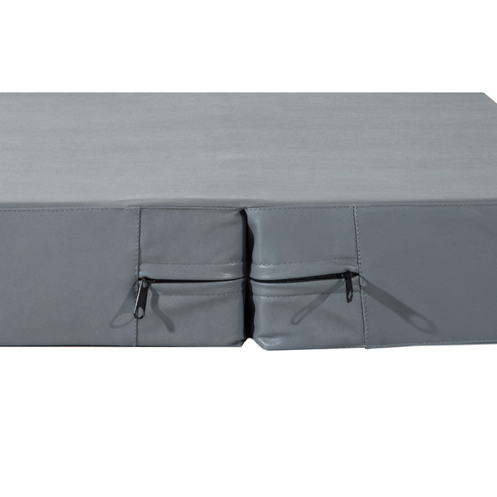 Scaletta per Cani Materassino 2 in 1 45x39x20 cm in PU e Gommapiuma Grigio