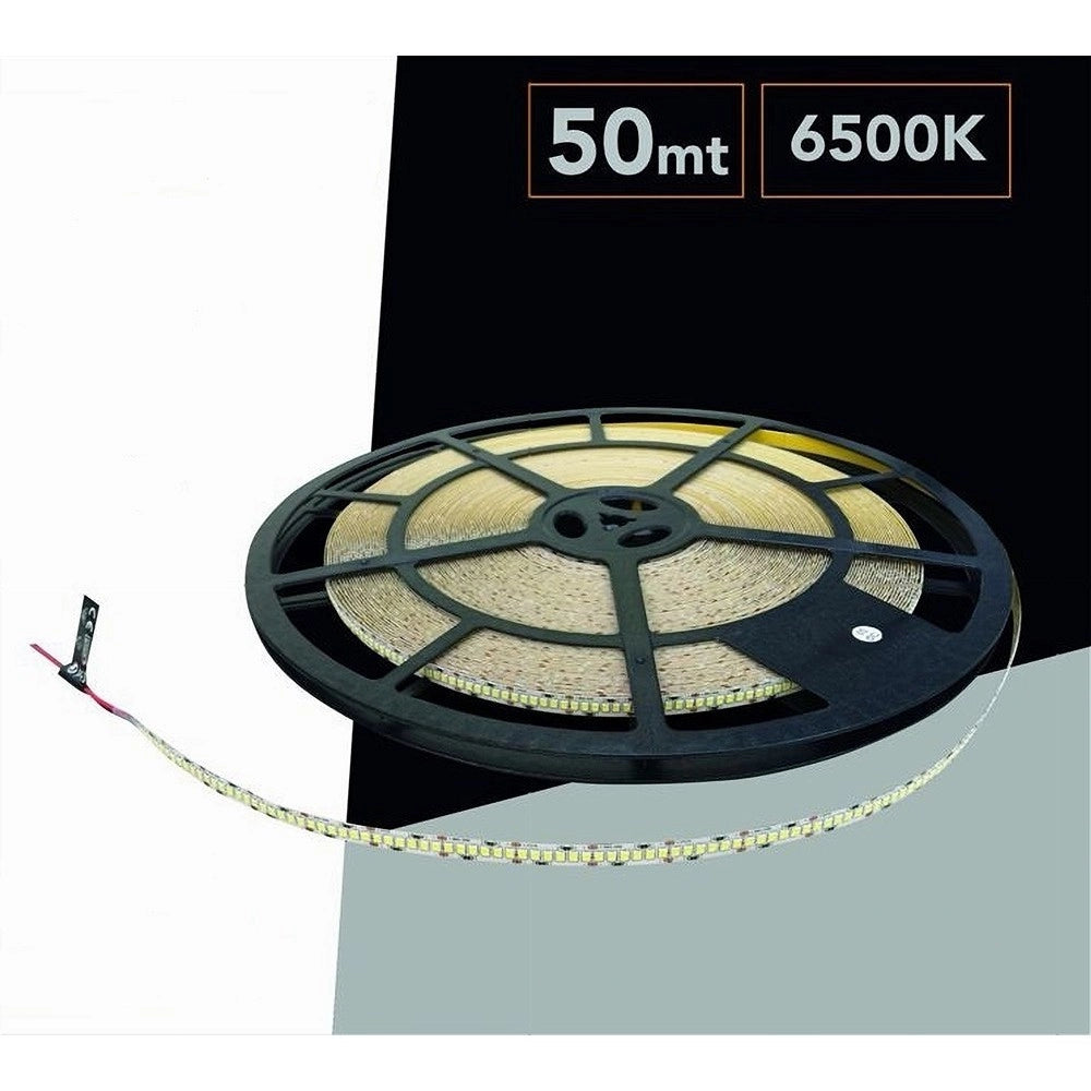 Trade Shop - Striscia Led Smd 2835 Bobina Da 50mt 24v Ip20 Luce 3000k 6500k 4000k 50m-24v-240 -
