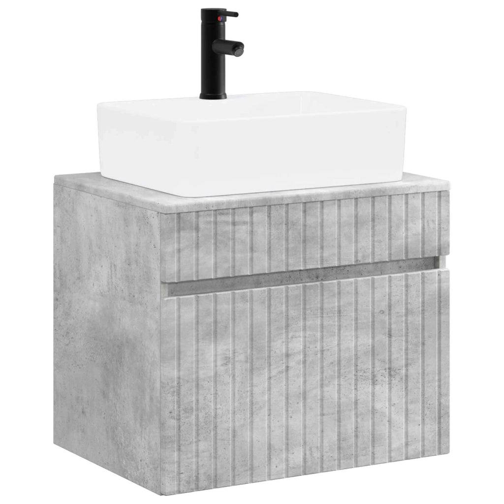Set di mobili per il bagno Grigio Cemento Legno ingegnerizzato 3404293
