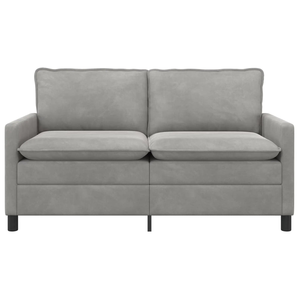 Divano | Divano da soggiorno | Sofa Grigio Chiaro 156 x 81 x 87,5 cm Velluto