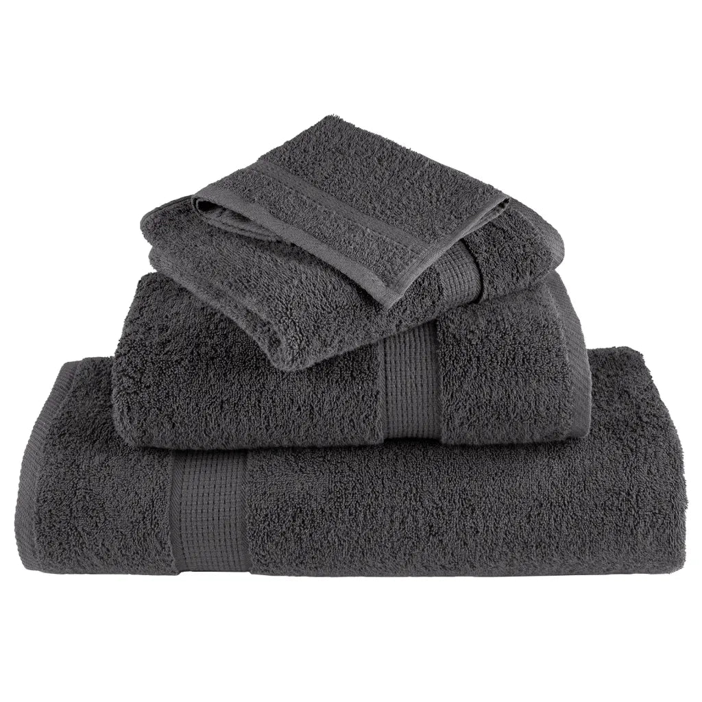 Asciugamani Premium SOLUND 2 pz Antracite 100x200 cm 600 g/m² 137172