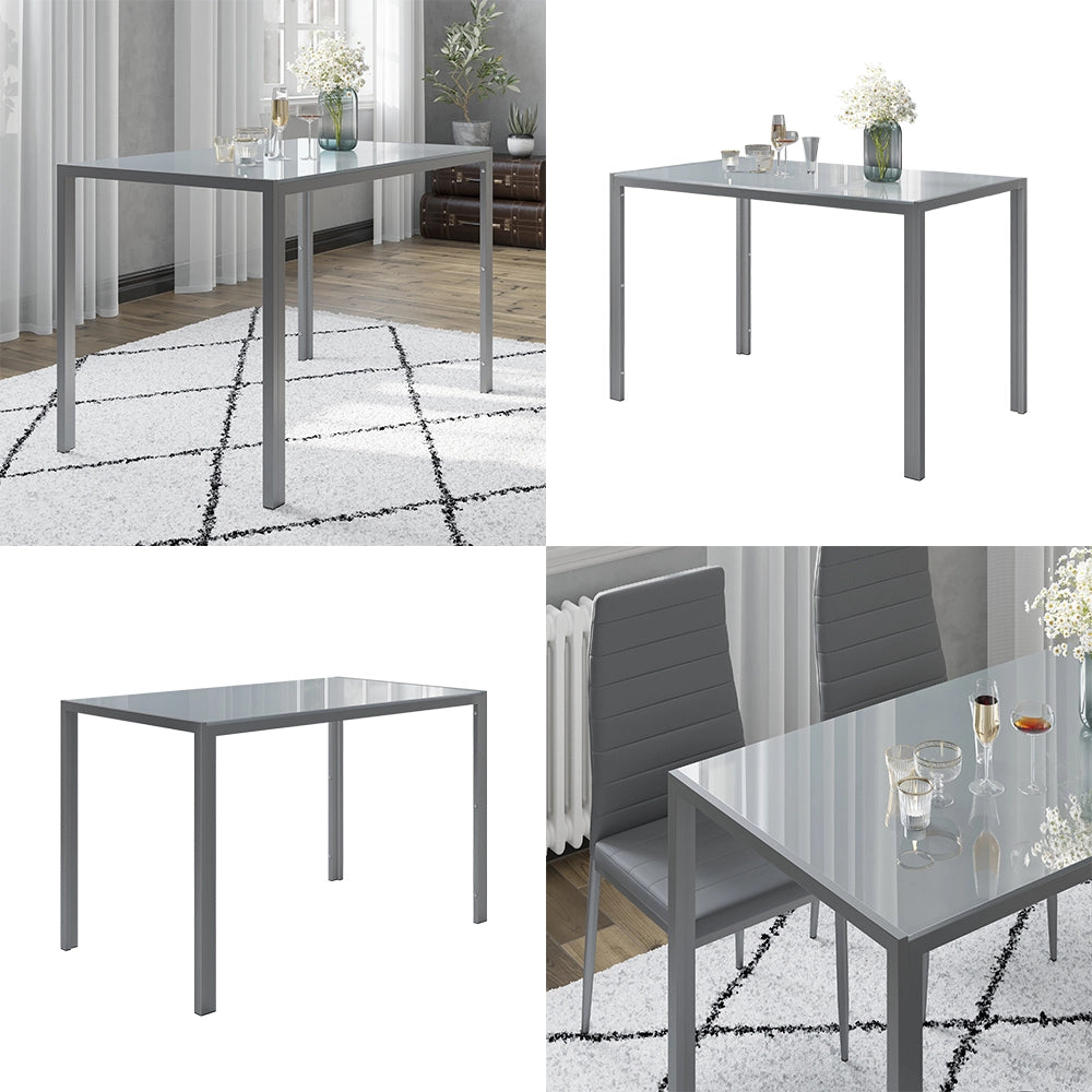 Vicco Tavolo da pranzo Grigio 75 x 120 cm