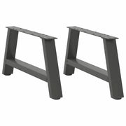 Gambe per Tavolino da CaffÃ¨ a Forma di A 2 pz Antracite 70x(30-31) cm Acciaio