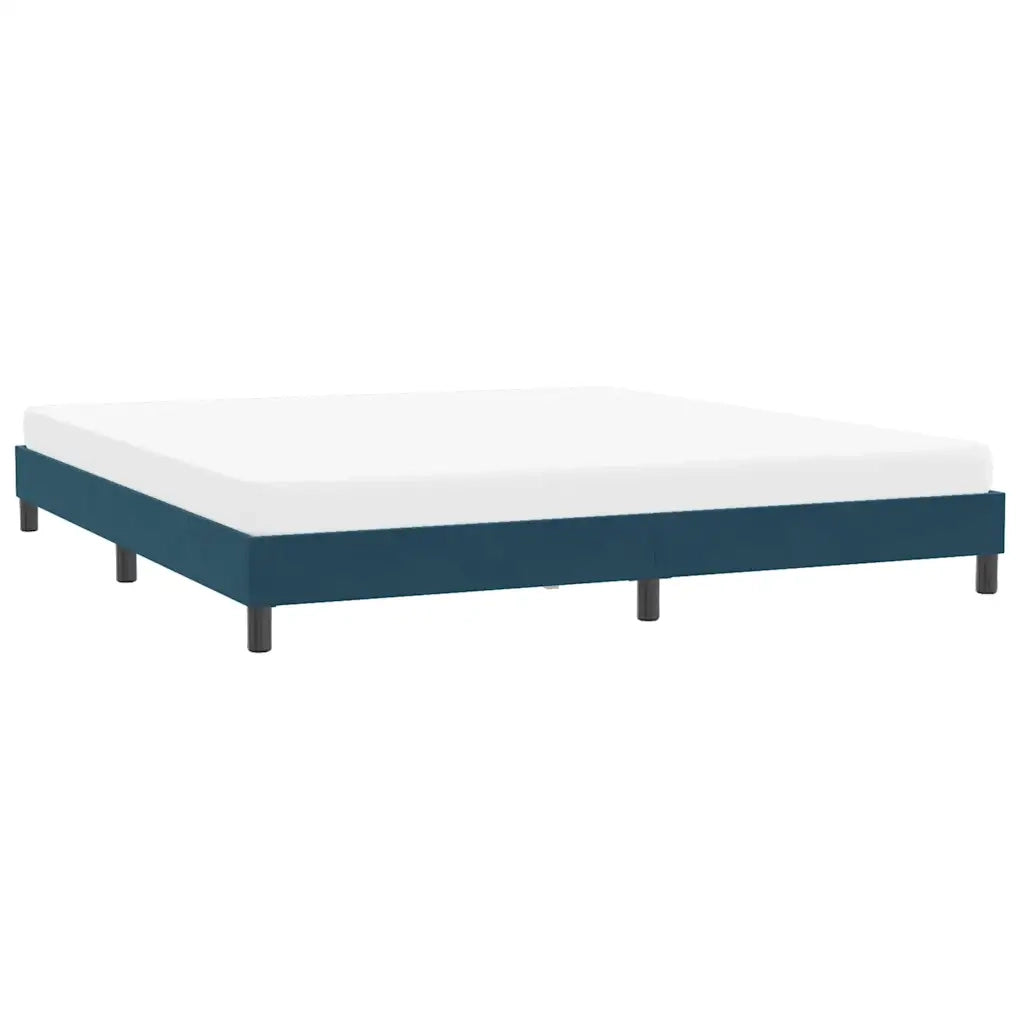 Giroletto senza Materasso Blu Scuro 200x210 cm in Velluto 4101377
