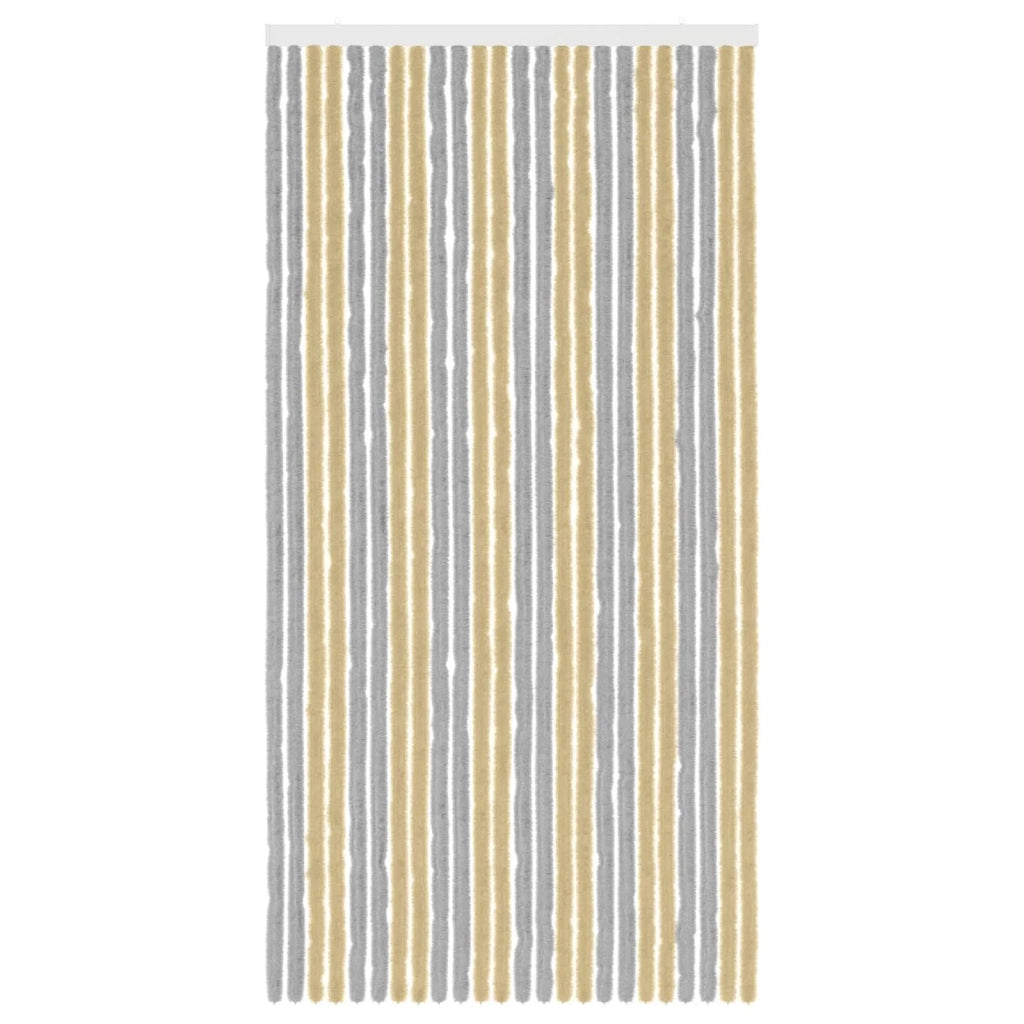 Tenda per insetti in chenille Grigio e Beige 100 x 200 cm 42034465