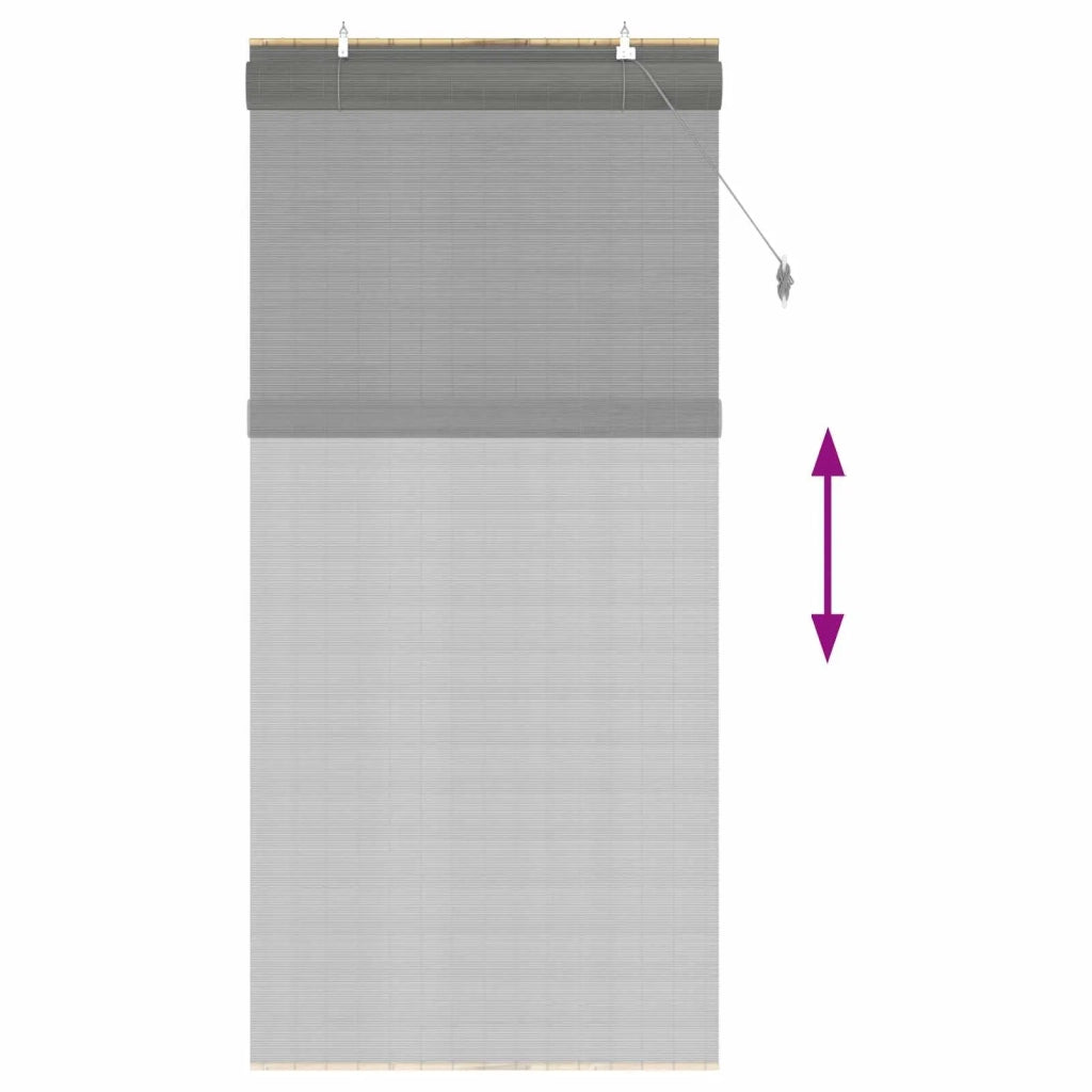 Tenda a rullo Grigio 90 x 220 cm Bambù 42039723