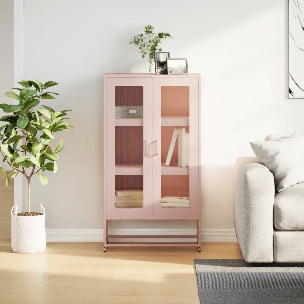 Credenza Rosa 68x39x123 cm in Acciaio 853357