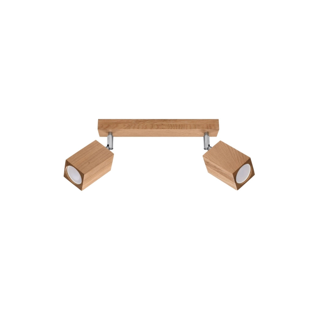 Plafoniera BAMBU 2 rovere scuro cromo 2xGU10 Pure Lume