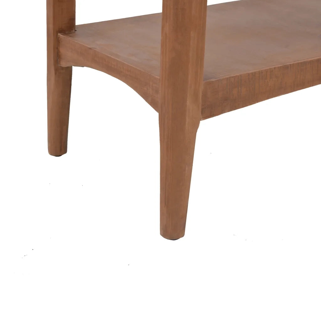 Tavolo Consolle | Tavolo d'Ingresso in Massello di Abete 126x40x77,5 cm Marrone