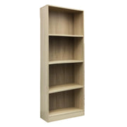 LIBRERIA IN LEGNO CON 4 RIPIANI COLORE ROVERE DIMENSIONI 60X24X170 CM