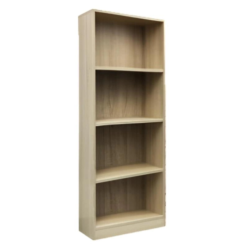 LIBRERIA IN LEGNO CON 4 RIPIANI COLORE ROVERE DIMENSIONI 60X24X170 CM