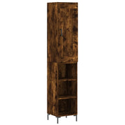 Credenza | Madia | Buffet da pranzo | Armadio da pranzo Rovere Fumo 34,5x34x180 cm in Legno Multistrato