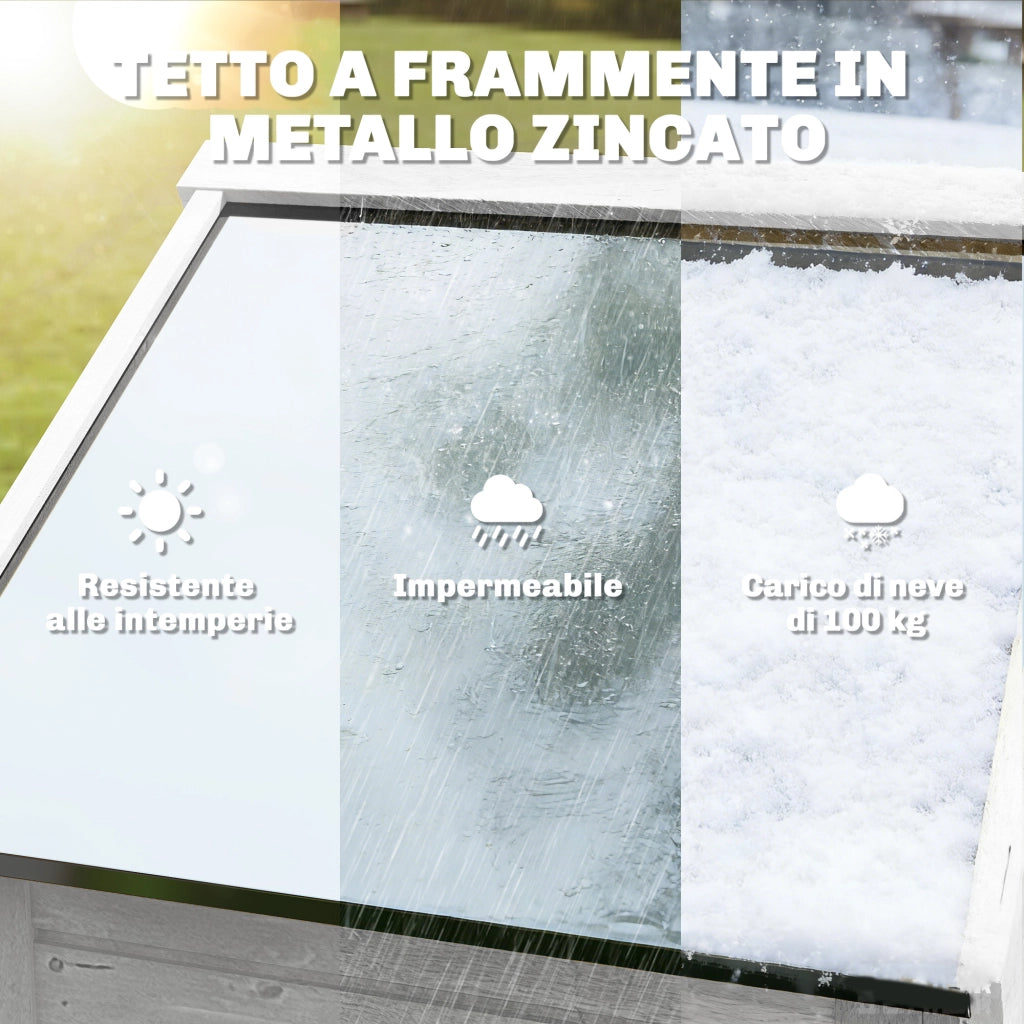 Casetta da Giardino in Legno con Scaffali ¨C zephmum ¨C Ripostiglio Tetto Zincato