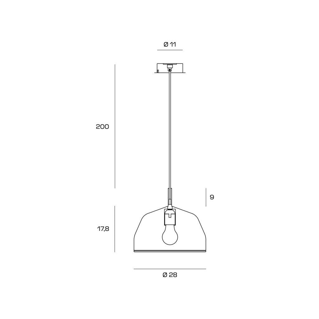 MUG LAMPADARIO A SOSPENSIONE 1 LUCE PICCOLA IN METALLO CREMA ATTACCO E27 D.28CM