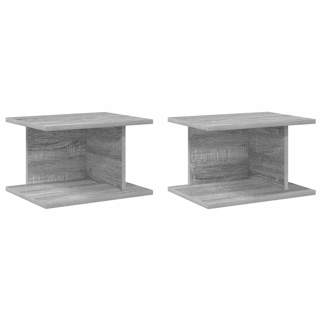 Set di 2 Comodini | Armadio da Notte | Mobiletto da notte Grigio Sonoma 40 x 30 x 25 cm Legno multistrato