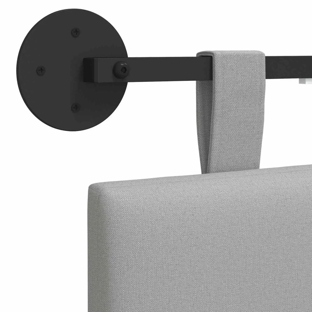 Testiera sospesa Con luce LED Grigio Nuvola Tessuto