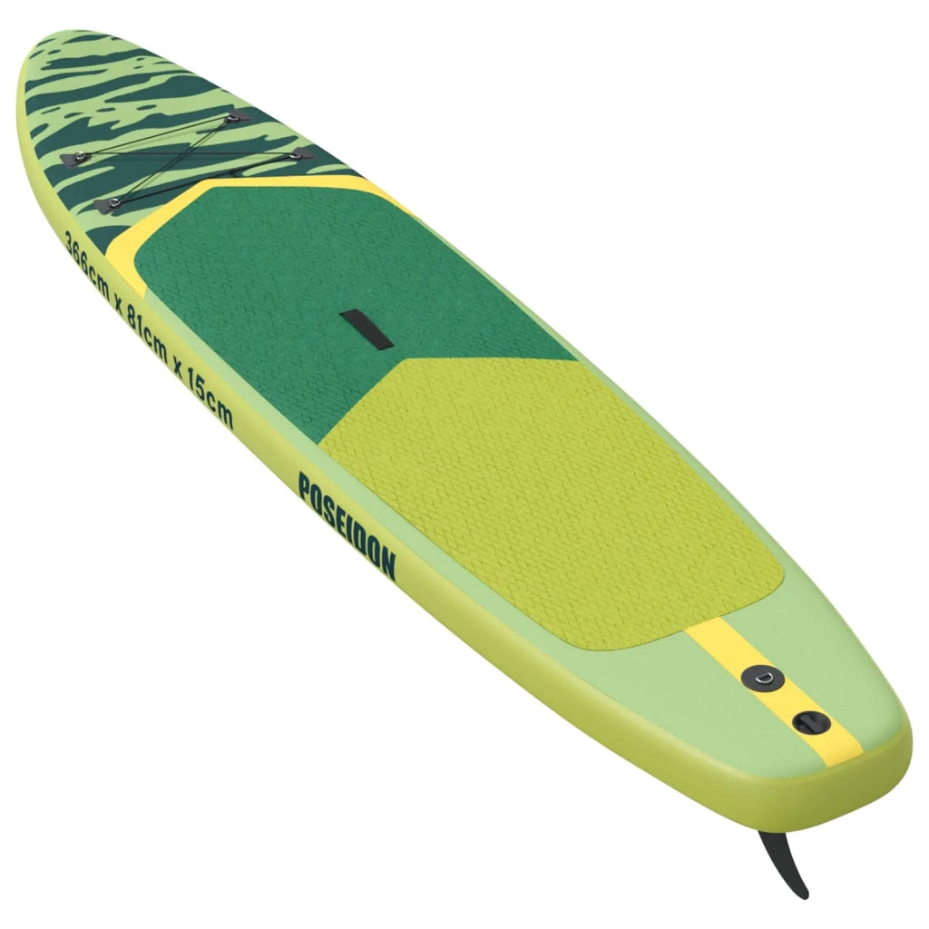 Tavola da Paddle Gonfiabile POSEIDON 366 x 81 x 15 cm Verde per 42039124