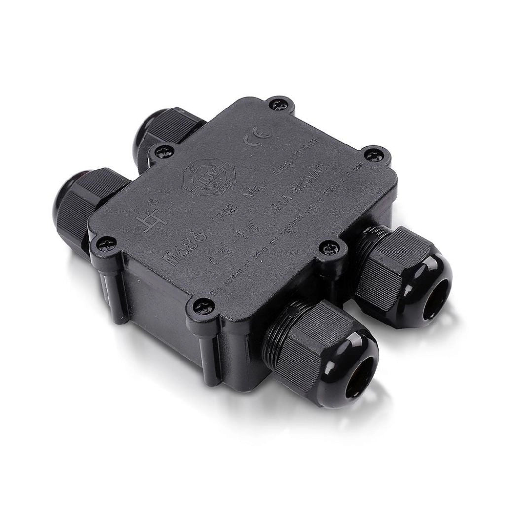 Terminal Black Black a 4 pin Black impermeabile 8-12 mm IP68