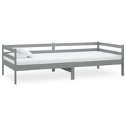 Letto singolo | Letto per adulti | Dormeuse Grigia in Legno Massello di Pino 90x200 cm