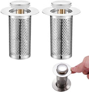 Zef per doccia in acciaio inossidabile - Stopper per scarico - Stopper per doccia - Stopper per tubo - Sfiatatoio per doccia - Sistema anti ostruzione 3,3 x 5,5 cm