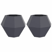 Set di 2 fioriere rettangolari di design per esterni 75 x 75 x 60 cm in acciaio antracite 02_0053109