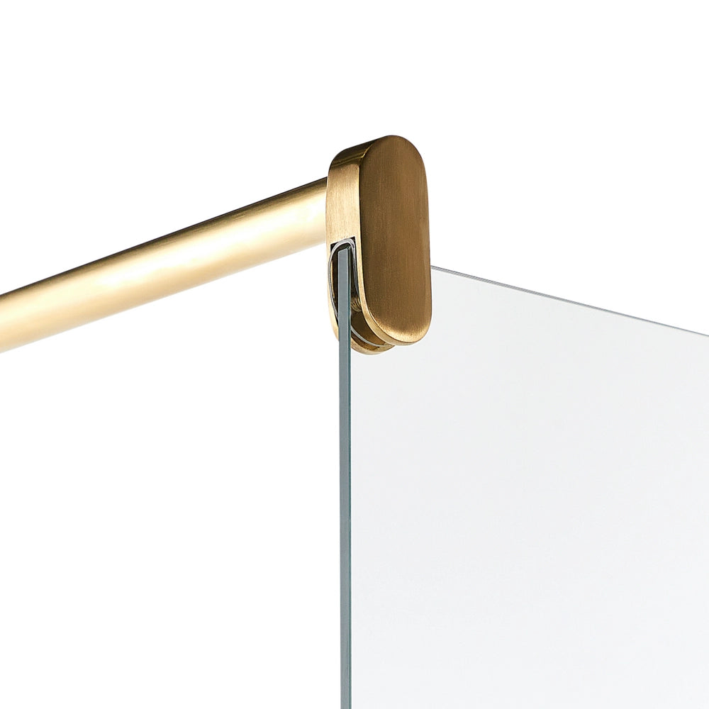 Schermo doccia in vetro temperato Box senza porte per bagno oro 80 x 190 design moderno