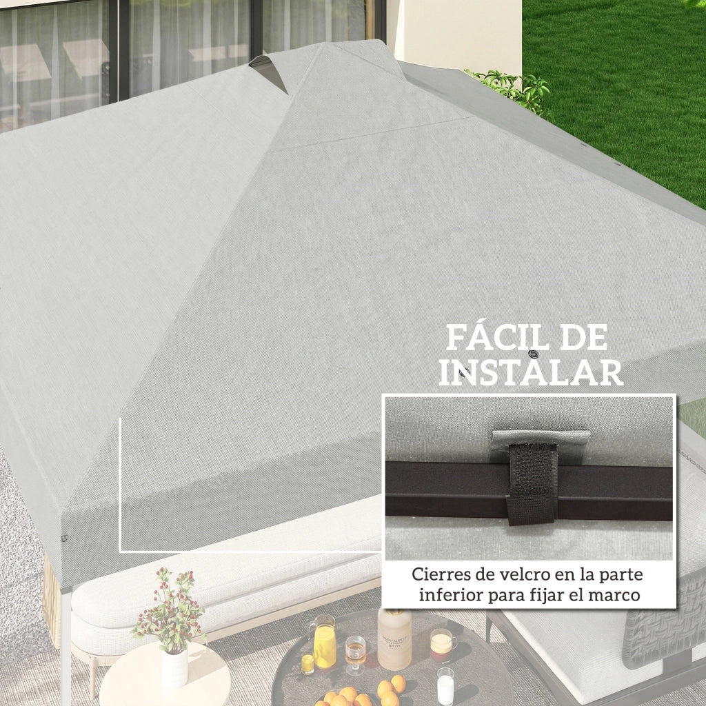 Tenda Pergola 3x3 m ¨C Zephmum ¨C Tessuto Oxford 210D UV50+ Bianco