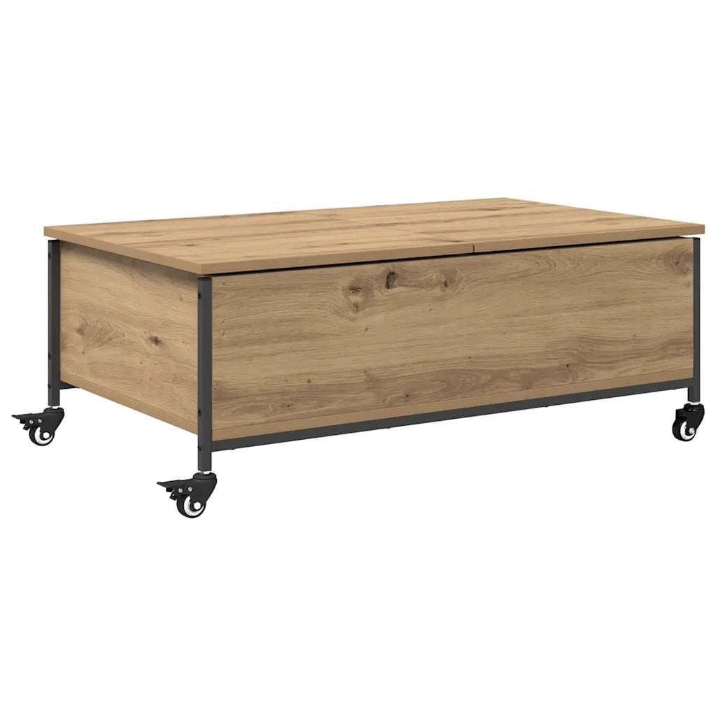 Tavolino da Salotto-Tavolino da soggiorno-Tavolo Rovere artigianale 91 x 55 x 32 cm