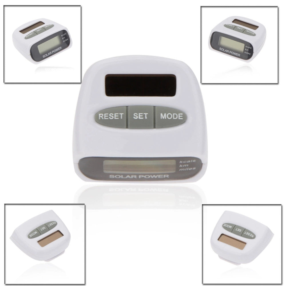 Trade Shop - Contapassi Digitale Pedometro Energia Solare Misura Distanza Calorie Orologio -
