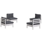 Set di mobili da giardino mobili da esterno 4 pezzi con cuscini legno di pino antracite 02_0016079