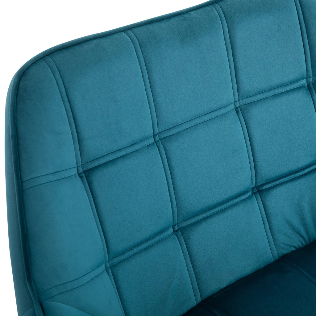 EasyComfort Poltroncina da Camera Design Scandinavo, Poltrona in Velluto e Legno, Color Petrolio, per Soggiorno o Ufficio, 67x61.5x71cm