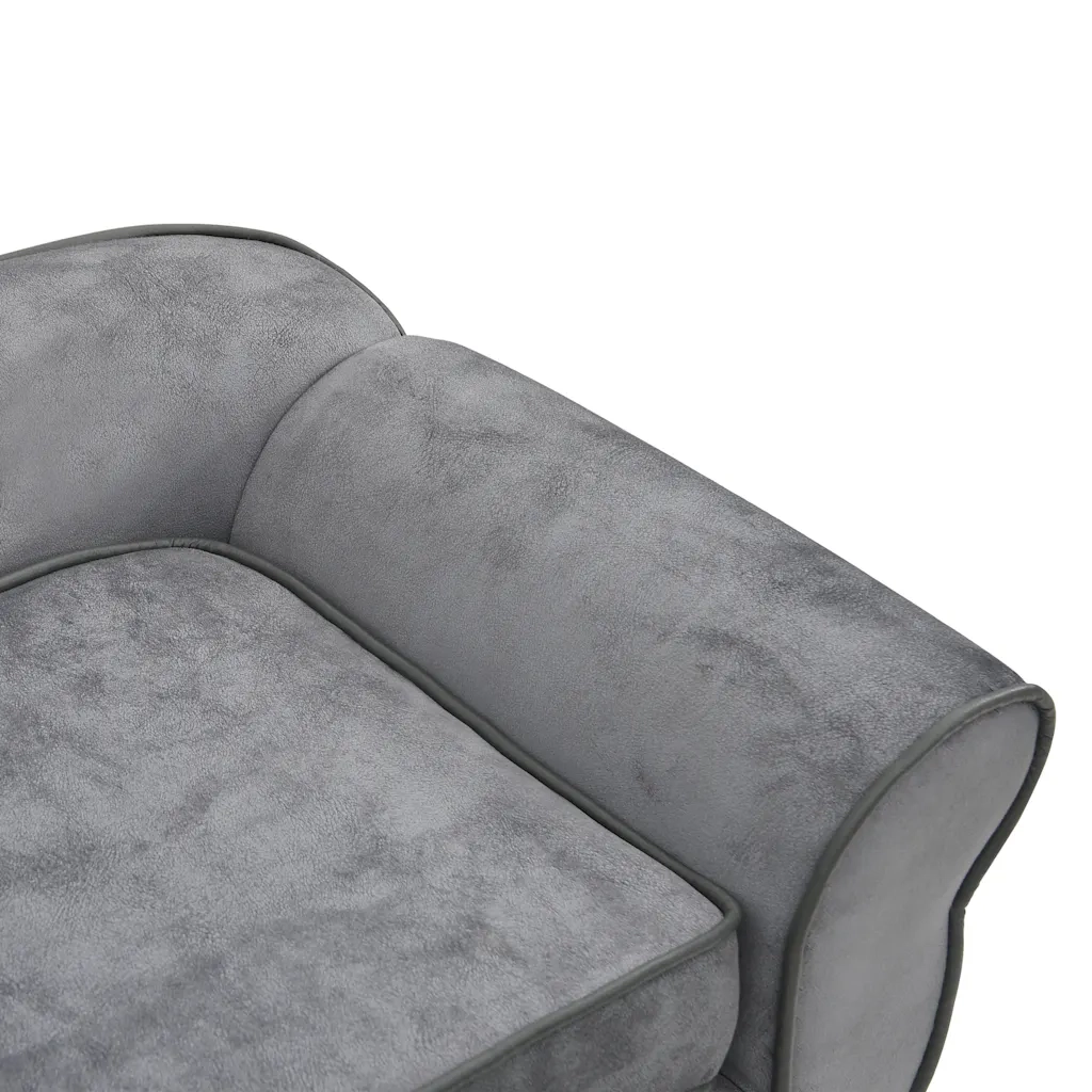 Divano per Cani-Sofa per animali domestici-Divanetto Grigio 72x45x30 cm in Peluche