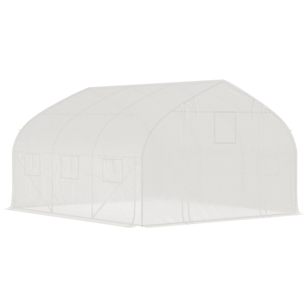 Serra da giardino tunnel ¨C zephmum ¨C 10.4 m2 anti UV rete 350x300x200 cm bianco