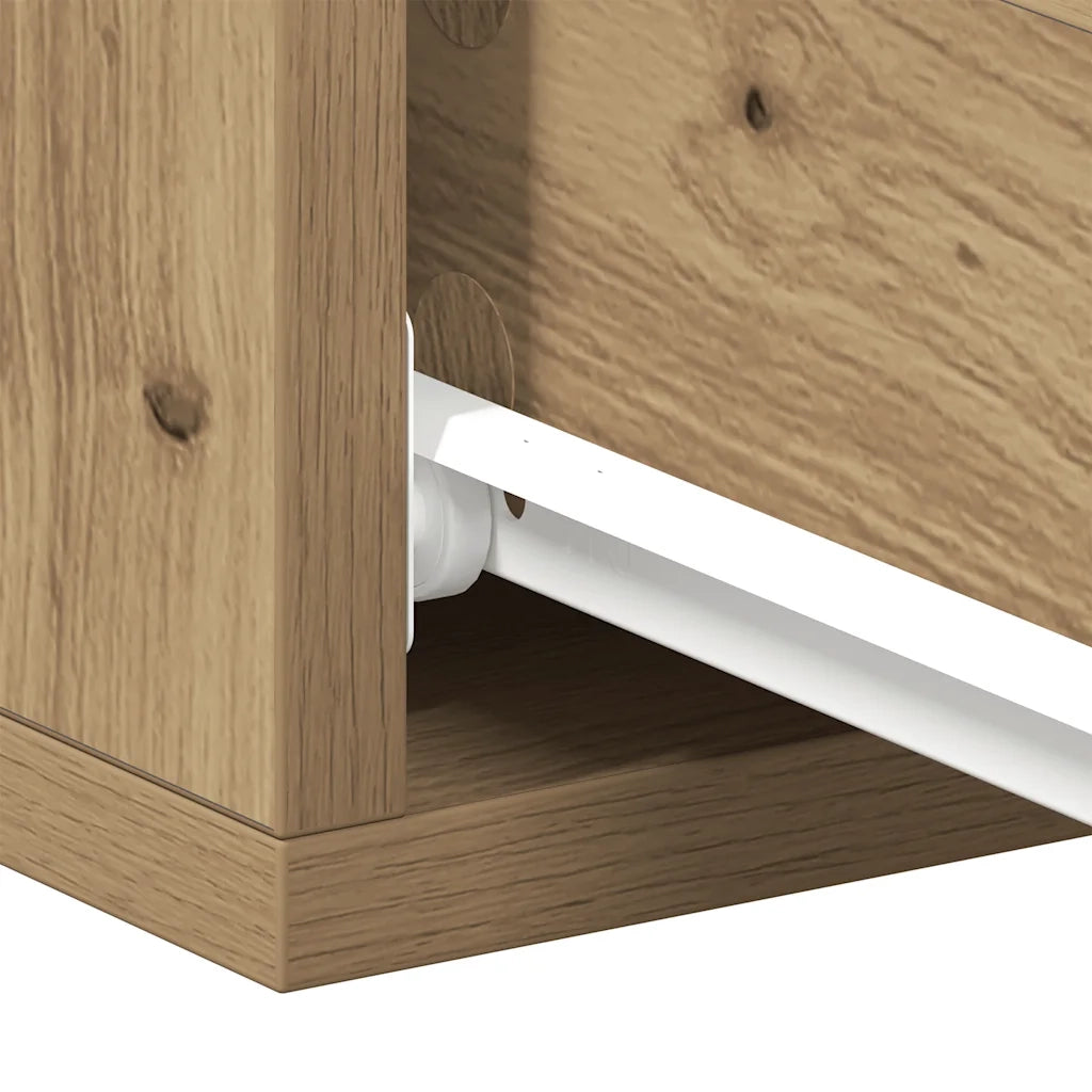 Comodino Pensile Rovere Artigianale 40x32x15 cm in Truciolato 861121