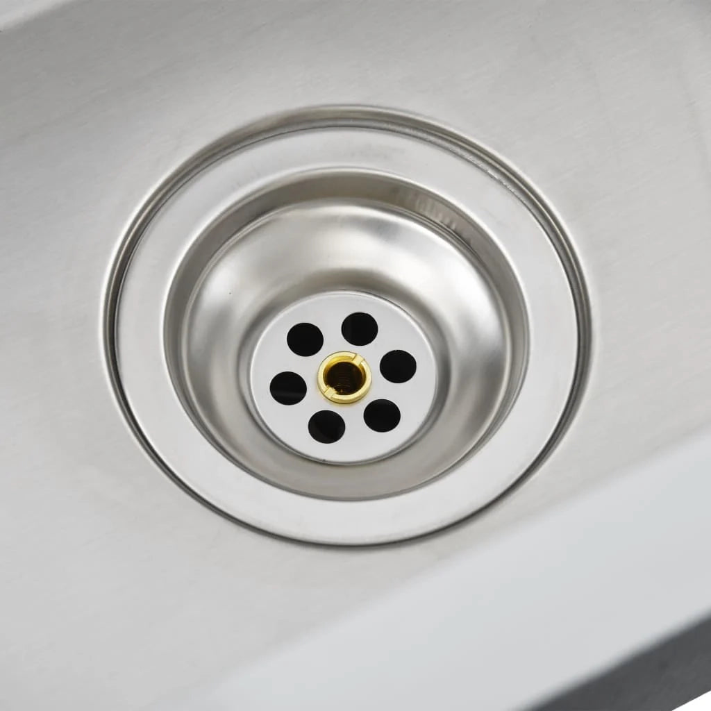 Lavello da cucina fatto a mano con filtro 44 ​​x 29 cm acciaio inox 02_0002361