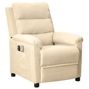 Poltrona Massaggiante Elettrica Crema in Tessuto 3098984