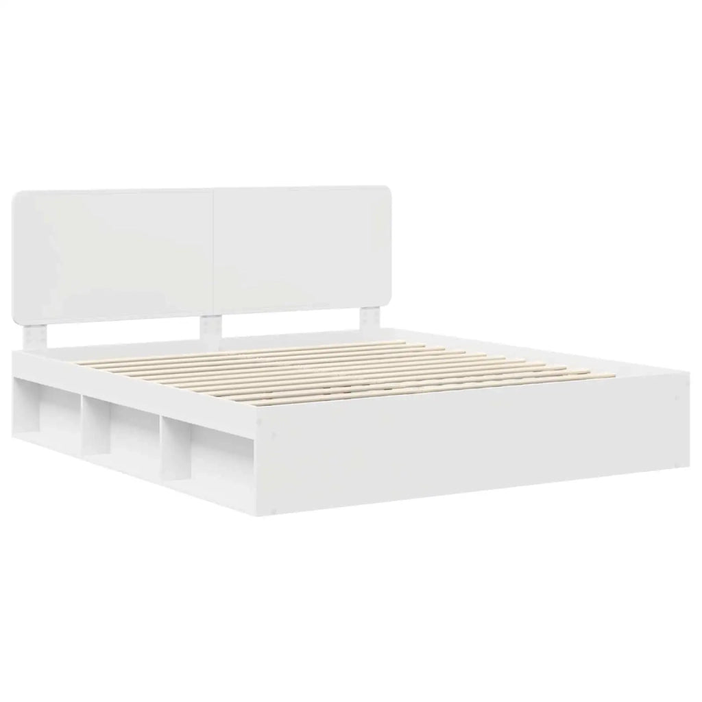 Struttura del letto Bianco 200 x 200 cm Pino massello