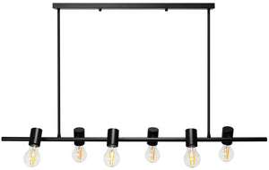 Lampada Da Soffitto Pensile Industrial Nero APP480-6CP